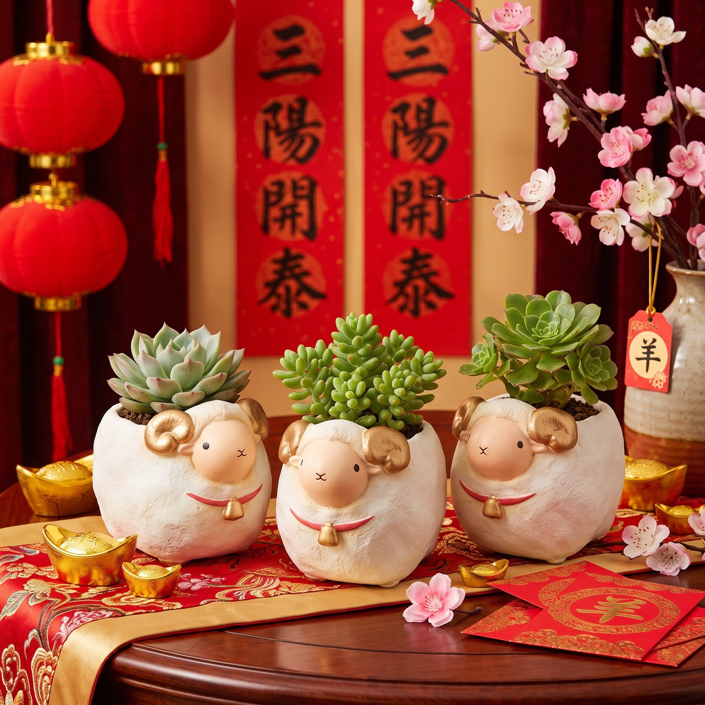 🐑 預購【拼肉肉】馬年搶瘋的生肖款來了!羊年限定「羊羊得意」多肉盲盒 (含盆土專業組裝) 預購