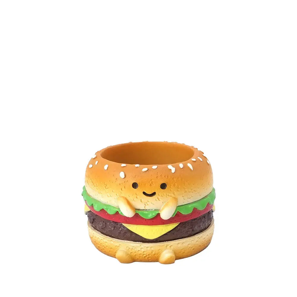 🍔🍙🍞 【肉肉早餐店】・元氣三寶真實多肉植物盲盒 (漢堡/吐司/飯糰｜零熱量早午餐｜辦公桌微型盆栽｜含盆土) 一吋多肉花盆 拼肉肉 Puzzle Of Succulent