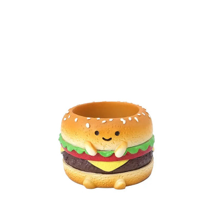🍔🍙🍞 【肉肉早餐店】・元氣三寶真實多肉植物盲盒 (漢堡/吐司/飯糰｜零熱量早午餐｜辦公桌微型盆栽｜含盆土) 一吋多肉花盆 拼肉肉 Puzzle Of Succulent