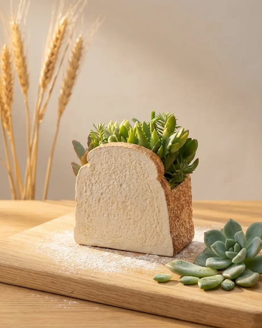 🍞 【拼肉肉】肉肉甜點店｜優質厚片吐司 Ｘ 真實多肉盲盒 (三種尺寸任選｜零熱量下午茶｜含盆土專業組裝) 拼肉肉 Puzzle Of Succulent
