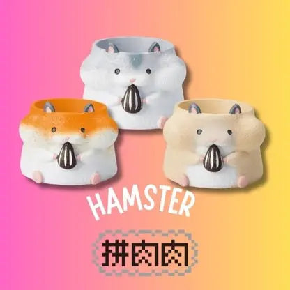 🐹🐿️ 【拼肉肉】四鼠來襲！松鼠 Ｘ 倉鼠 超萌多肉盲盒 (4款一次帶走｜鼠一鼠二的可愛｜含盆土專業組裝) 拼肉肉 Puzzle Of Succulent